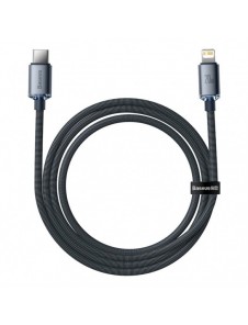 Baseus crystal shine serie snabbladdningsdatakabel USB typ C till Lightning 20W 1,2m svart (CAJY000201)