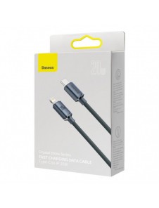 Baseus crystal shine serie snabbladdningsdatakabel USB typ C till Lightning 20W 1,2m svart (CAJY000201)