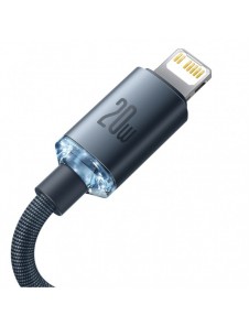 Baseus crystal shine serie snabbladdningsdatakabel USB typ C till Lightning 20W 1,2m svart (CAJY000201)