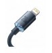 Baseus crystal shine serie snabbladdningsdatakabel USB typ C till Lightning 20W 1,2m svart (CAJY000201)