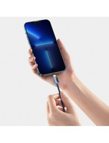 Baseus crystal shine serie snabbladdningsdatakabel USB typ C till Lightning 20W 1,2m svart (CAJY000201)