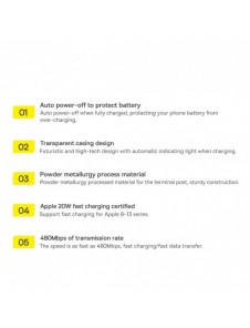 Baseus Explorer Series-kabel USB Typ C - Lightning 20W 1m blå (CATS000003)