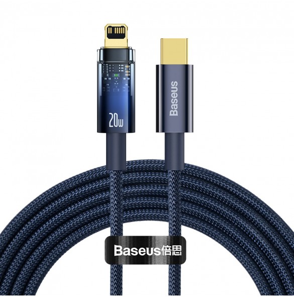 Baseus Explorer Series-kabel USB Typ C - Lightning 20W 2m blå (CATS000103)