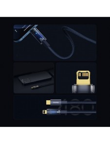 Baseus Explorer Series-kabel USB Typ C - Lightning 20W 2m blå (CATS000103)