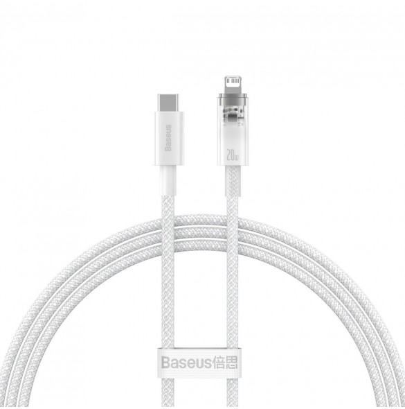 Baseus Explorer Series-kabel USB-C - Lightning 20W 1 m vit (CATS010202)