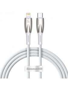 Baseus Glimmer Series-kabel med snabbladdning USB-C - Lightning 480Mb/s PD 20W 1m vit