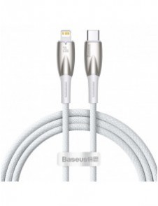 Baseus Glimmer Series-kabel med snabbladdning USB-C - Lightning 480Mb/s PD 20W 1m vit
