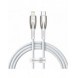 Baseus Glimmer Series-kabel med snabbladdning USB-C - Lightning 480Mb/s PD 20W 1m vit