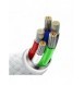 Baseus Glimmer Series-kabel med snabbladdning USB-C - Lightning 480Mb/s PD 20W 1m vit