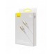 Baseus Glimmer Series-kabel med snabbladdning USB-C - Lightning 480Mb/s PD 20W 1m vit