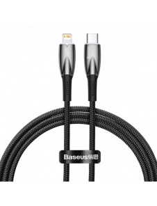 Baseus Glimmer Series snabbladdningskabel USB-C - Lightning 480Mb/s PD 20W 1m svart