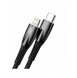 Baseus Glimmer Series snabbladdningskabel USB-C - Lightning 480Mb/s PD 20W 1m svart