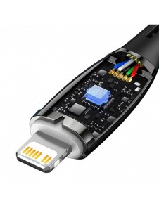 Baseus Glimmer Series snabbladdningskabel USB-C - Lightning 480Mb/s PD 20W 1m svart