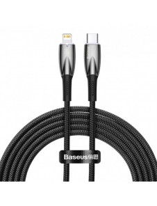 Baseus Glimmer Series snabbladdningskabel USB-C - Lightning 480Mb/s PD 20W 2m svart