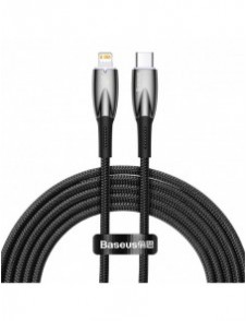Baseus Glimmer Series snabbladdningskabel USB-C - Lightning 480Mb/s PD 20W 2m svart