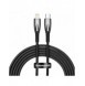 Baseus Glimmer Series snabbladdningskabel USB-C - Lightning 480Mb/s PD 20W 2m svart