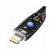 Baseus Glimmer Series snabbladdningskabel USB-C - Lightning 480Mb/s PD 20W 2m svart