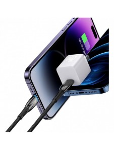 Baseus Glimmer Series snabbladdningskabel USB-C - Lightning 480Mb/s PD 20W 2m svart