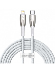 Baseus Glimmer Series snabbladdningskabel USB-C - Lightning 480Mb/s PD 20W 2m vit