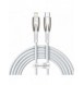 Baseus Glimmer Series snabbladdningskabel USB-C - Lightning 480Mb/s PD 20W 2m vit