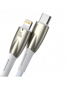 Baseus Glimmer Series snabbladdningskabel USB-C - Lightning 480Mb/s PD 20W 2m vit