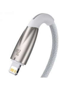 Baseus Glimmer Series snabbladdningskabel USB-C - Lightning 480Mb/s PD 20W 2m vit