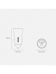 Baseus Golden Contactor Pro snabb billaddare USB Typ C / USB 40 W Strömförsörjning 3.0 Snabbladdning 4+ SCP FCP AFC + USB Typ C-