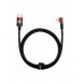 Baseus MVP 2 armbåge rätvinkel strömförsörjningskabel med sido-USB Typ C / Lightning 1m 20W Röd (CAVP000220)