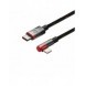Baseus MVP 2 armbåge rätvinkel strömförsörjningskabel med sido-USB Typ C / Lightning 1m 20W Röd (CAVP000220)