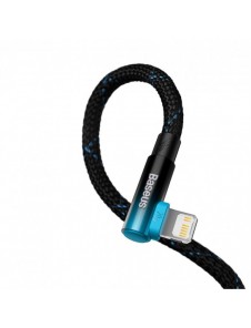 Baseus MVP 2 Armbåge rätvinklig strömförsörjningskabel med sido-USB Typ C / Lightning 2m 20W Blå (CAVP000321)