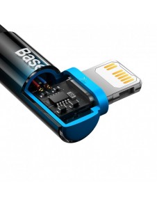 Baseus MVP 2 Armbåge rätvinklig strömförsörjningskabel med sido-USB Typ C / Lightning 2m 20W Blå (CAVP000321)