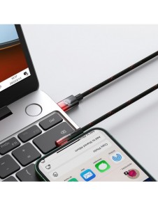Baseus MVP 2 armbåge rätvinkel strömförsörjningskabel med sido-USB Typ C / Lightning 2m 20W Röd (CAVP000320)