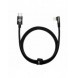 Baseus MVP 2 Armbåge rätvinkel strömförsörjningskabel med sido-USB Typ C / Lightning-kontakt 1m 20W svart (CAVP000201)