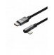 Baseus MVP 2 Armbåge rätvinkel strömförsörjningskabel med sido-USB Typ C / Lightning-kontakt 1m 20W svart (CAVP000201)