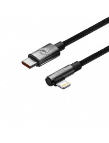 Baseus MVP 2 Armbåge rätvinkel strömförsörjningskabel med sido-USB Typ C / Lightning-kontakt 2m 20W svart (CAVP000301)