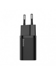 Baseus Super Si 1C snabbladdare USB Typ C 20W Strömförsörjning + USB Typ C - Lightning-kabel 1m svart (TZCCSUP-B01)