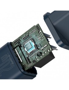 Baseus Super Si 1C snabbladdare USB Typ C 20W Strömförsörjning + USB Typ C - Lightning-kabel 1m blå (TZCCSUP-B03)