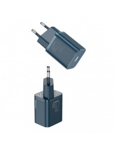 Baseus Super Si 1C snabbladdare USB Typ C 20W Strömförsörjning + USB Typ C - Lightning-kabel 1m blå (TZCCSUP-B03)