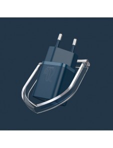 Baseus Super Si 1C snabbladdare USB Typ C 20W Strömförsörjning + USB Typ C - Lightning-kabel 1m blå (TZCCSUP-B03)