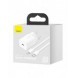 Baseus Super Si 1C snabbladdare USB Typ C 20W Strömförsörjning + USB Typ C - Lightning-kabel 1m vit (TZCCSUP-B02)