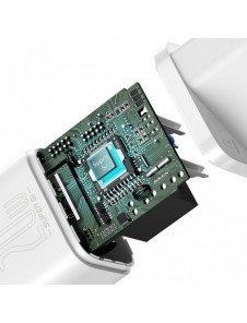 Baseus Super Si 1C snabbladdare USB Typ C 20W Strömförsörjning + USB Typ C - Lightning-kabel 1m vit (TZCCSUP-B02)