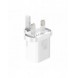 Baseus Super Si 1C snabbladdare USB Typ C 20W Strömförsörjning UK vit + USB Typ C - Lightning-kabel 1m (TZCCSUP-K02)