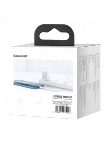 Baseus Super Si 1C snabbladdare USB Typ C 20W Strömförsörjning UK vit + USB Typ C - Lightning-kabel 1m (TZCCSUP-K02)