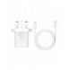 Baseus Super Si 1C snabbladdare USB Typ C 20W Strömförsörjning UK vit + USB Typ C - Lightning-kabel 1m (TZCCSUP-K02)