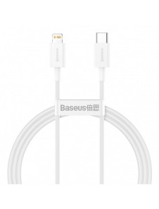 Baseus Superior-kabel USB Typ C - Lightning Power Delivery 20 W 1 m Vit (CATLYS-A02)