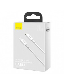 Baseus Superior-kabel USB Typ C - Lightning Power Delivery 20 W 1 m Vit (CATLYS-A02)