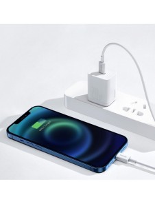 Baseus Superior-kabel USB Typ C - Lightning Power Delivery 20 W 1 m Vit (CATLYS-A02)