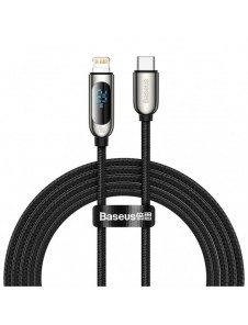 Baseus USB Typ C - Lightning 20W snabbladdningsdatakabel Strömförsörjning med skärmeffektmätare 2m svart (CATLSK-A01)