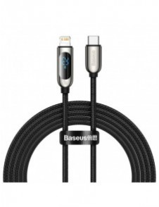 Baseus USB Typ C - Lightning 20W snabbladdningsdatakabel Strömförsörjning med skärmeffektmätare 2m svart (CATLSK-A01)