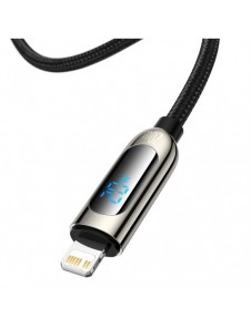 Baseus USB Typ C - Lightning 20W snabbladdningsdatakabel Strömförsörjning med skärmeffektmätare 2m svart (CATLSK-A01)